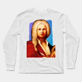 Italian Composer Antonio Vivaldi illustration Long Sleeve T-Shirt